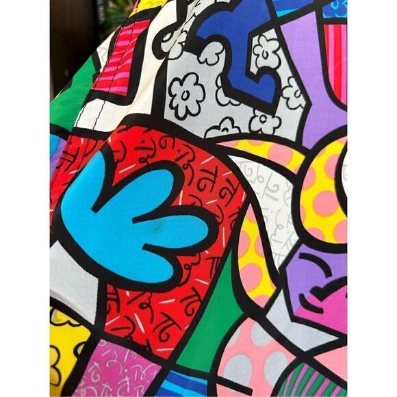 Vintage 1990s Tail Romero Britto Vintage Pop Art Bomber Jacket Size Small - Picture 11 of 11